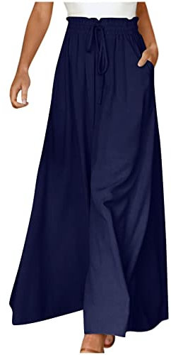 Vêtements Imperméables Femme Séchage Rapide Coupe Droite Slim Vêtement Funky Nouvelle Pantalon Jogging Femme Coton 2023 Pantalon Ete Mi Saison Vêtements Femme Large Marine L