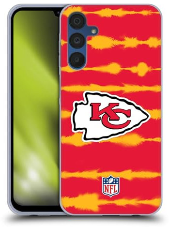 Head Case Designs Offizielle NFL Aquarell-Streifendruck Kansas City Chiefs Art Soft Gel Handyhülle Hülle kompatibel mit Samsung Galaxy A15