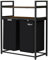 Zelsius Wäschesammler 2 Fächer | Schwarz, 73 x 33 x 91 cm | Wäschekorb mit Ablagen, Schmutzwäschebehälter mit Wäschebeutel | Wäschesortierer, Wäschebox, Wäschesack | Wäschesystem, Waschkorb