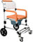 CCYENG Rollator mit Vier Rädern aus Aluminium, Gehhilfe, Dusch-/Toilettenstuhl, tragbarer Klappstuhl mit integrierter Toilette, Mobilitätshilfen, bequemer Reisestuhl