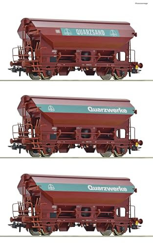Roco 77052 H0 3er-Set Schwenkdachwagen der DB