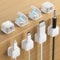 VOMEP 8 Pack Cable Clips, Adjustable Cord Organiser Holder Magnetic Strong Adhesive Wire Holder for Desk,Wire Charger Holder Neatly for Nightstand,Kitchen Appliances(White）