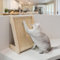 PETKARAY Rascador y Rampa de Sisal en Forma de L, Almohadilla para Gatos de Interior, Protector de Muebles con Hierba Gatera (Pequeño)