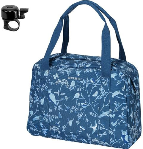 maxxi4you Basil Wanderlust Carry All Fahrrad Schultertasche 18 Liter Blau inkl. maxxi4you Fahrradklingel