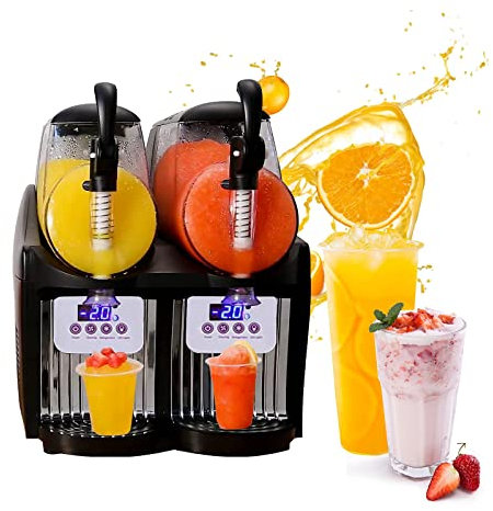 QUSYZD Máquina de granizado de Hielo Comercial de 5 l, máquina de granizado congelado Profesional, dispensador de café, té, Jugo, Bebida de Hielo Suave para cafeterías, restaurantes, Snack Bar,
