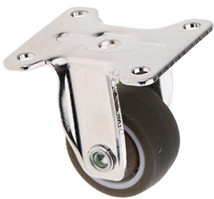 IYUESQ Universalrad, Hochleistungs-Gummi-Lenkrolle, Trolley-Rad, Industrierolle, Feste Platte, 1' 1,25 1,5 2 Passend für Lautsprecher, Schränke, Ständer, Lenkrolle (Größe: 50 mm)