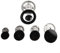 Oniissy Metal Gas Oven Stove Cap Kit,For Stoves Crown Flame Cover Replacement Part,Cooker Hat Set Stove Lid Oven Gas Hob Burner Crown Flame Cap (Flat)
