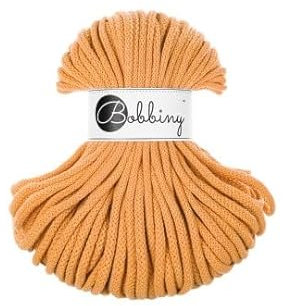 Premium Baumwoll-Flechtschnur - 5mm x 50m - Vielseitige Makramee-Kordel für Stricken, Weben, DIY-Basteln und Heimdekoration - Hochwertige Bunte Bastelschnur Flechtkordel - Orange