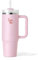 Panda Tea - Mug XXL avec Paille - 900 mL - Rose - Gourde Inox Isotherme avec Paille – Boissons Chaudes & Froides - Bouteille Thermos Double Paroi – Gourde Grande Capacité