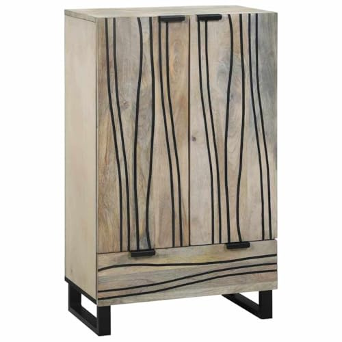 vidaXL Sideboard – Eine einfache Aufbewahrungslösung für Dein Esszimmer. Es ist EIN rechteckiges Möbelstück aus massivem Holz, das viel Platz und Fächer für All Deine Sachen bietet.
