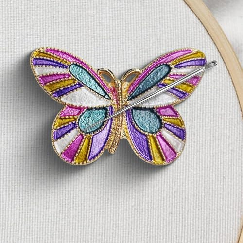 Muorruo Porte-Aiguilles magnétique, Support d'aiguille magnétique, Porte-Aiguilles, Accessoire de Broderie magnétique, Porte-Aiguille magnétique, Accessoires de Broderie (Papillon)