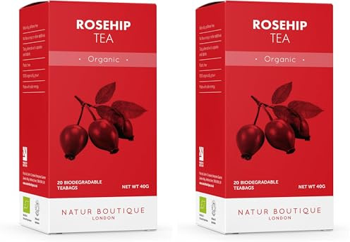 Organic Rosehip Tea 20 teabags (Pack of 2)