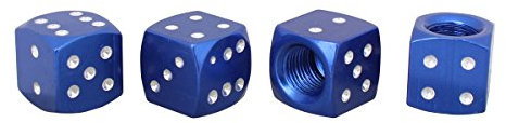 Ventilkappen rote Blau Blue Dice Ventilkappe Alu Ventilkappen Reifenventilkappen Ventilkäppchen LKW Auto Motorrad Fahrrad Trucks Bike Rot Reifen Luftventilkappen