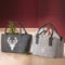 GILDE Filztasche Hirsch Glitter Grau mit Riemen Zeitung Shopping Holz Korb Tasche ca 26 x 44
