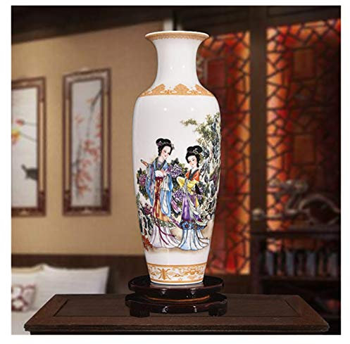 Vasen Neue chinesische Stil Klassische porzellanvase Dekoration jingdezhen handgemachte high weiße lehm keramische vasen für Blumen Vasen für die Dekor. (Color : C)