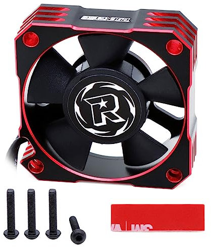 Surpass Rocket 35mm Metal Motor Cooling Fan 21000RPM Preventing Heat Fan for 1/10 1/12 1/8 RC Car Brushless Motor ESC RED