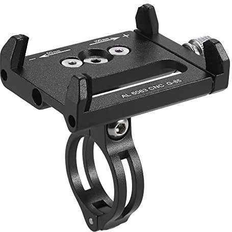 CalmGeek Handyhalterung Fahrrad Handyhalterung, Universal Verstellbaren für 3.6-6.2 Zoll, Aluminium Telefonhalterung Handyhalterung Handyhalter für Motorrad Mountian Bike Fahrrad(Schwarz)