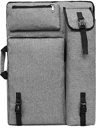 Rucksack A3 Zeichenbrett Groß Tragetasche mit Schultergurt Transporttasche Multifunktional Tasche Zeichenplatten Tragbar Transportmappe 65x47 cm Wasserdicht Zeichenplattentasche für Skizze Künstler