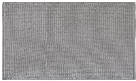PANA® Baumwoll Badematte rutschfest • Duschvorleger & Badvorleger aus 100% Baumwolle • Badteppich waschbar • Oeko-TEX Zertifiziert • Größe: 43 x 61 cm • Farbe: Hellgrau