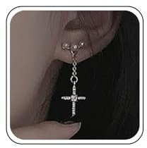Inilbran Boho Kristall Kreuz Kruzifix Ohrringe Silber Cz Kreuz Tropfen Ohrringe Vintage Kristall Jesus Kreuz Ohrringe Funkelnde Cz Kruzifix Religiöse Baumeln Ohrringe Schmuck Für Frauen Und Mädchen