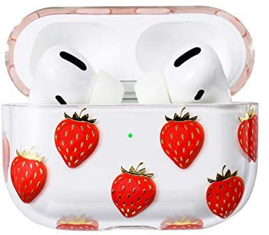AKABEILA Cover compatibile con Apple Airpods Pro 2 2022 Pro seconda generazione Custodia rigida con motivo carino trasparente PC antiurto anteriore LED visibile protettiva antiscivolo