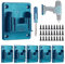 Nizirioo Lot De 6 Porte-Outils, Porte-Forets pour Perceuse Makita 18 V Support Mural pour Outils De Perçage Outil Électrique & Power Multitool Support Mural Outils Électriques avec 27 Vis (Blau)
