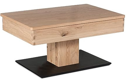 58 aufm Kessel Couchtisch Celesta 90x60x43 höhenverstellbar;diagonal verschiebbar Wildeiche Bianco 16229