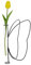 balvi Vase Butterfly Farbe Schwarz Vase in Form eines Reagenzglases mit Metallhalterung Aus Metall/Gl