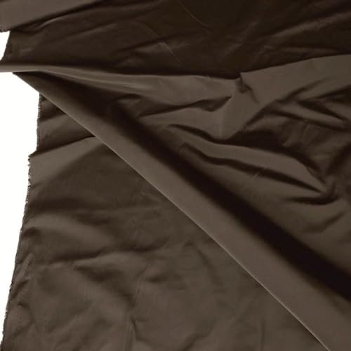 TOLKO 1m Popeline | Dekostoff universal Stoffe zum Nähen Meterware Dekorieren | Blickdicht knitterarm | 145cm breit Bekleidungsstoffe Dekostoffe Vorhangstoffe Basteln Patchwork (Braun)