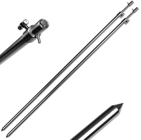 2 Stück Rutenhalter Bankstick Edelstahl 50-90cm 12.7/7mm