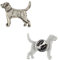Art-Dog Unikate Silber Hund Anstecknadel - Versilbert Handmade - Broschen Frauen - Lustige Pins - Silber Brosche Schmuck - Beagle – 2,4x2,9x6cm