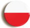 Poland Polish National Flag Fridge Magnet (Circular 2inch / 50mm Diameter)