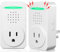 Power Failure Alarm for Freezer 6 Sirens, 0-110dB Adjustable Deep Freezer Alarm Chime 10H, Power Outage Notification Device, Rechargeable Power Outage Alarm for Refrigerator,Fridge, Sump Pump