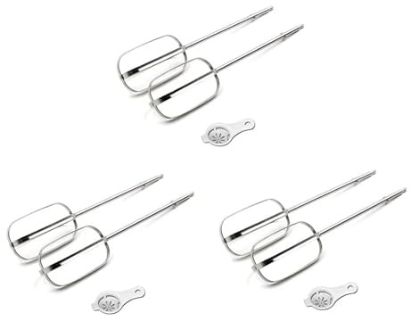 A04V 3X Egg Beater/Beater Whisk，Compatible with Kenwood，HM520/Tefal Handheld Mixer Electric Mixer Replacement Attachment