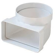 EDIL PLAST serie CGV229B Curva verticale in ABS da tubo tondo Ø 150 mm a rettangolare 220x90 mm