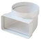 EDIL PLAST serie CGV229B Curva verticale in ABS da tubo tondo Ø 150 mm a rettangolare 220x90 mm