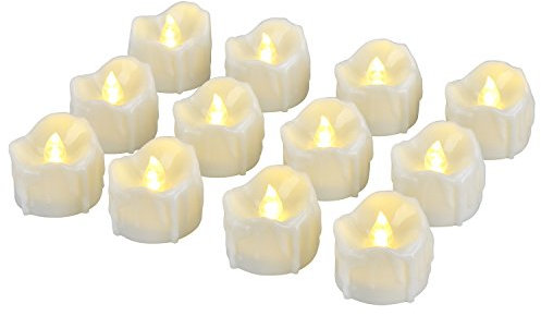 Pretop LED-Kerzen, Pretop LED-Teelichter, flammenlose Kerzen mit Timer, automatischer Modus: 6 Stunden an und 18 Stunden aus, 3,2 x 3,6 cm, 12 Stück, warmweiß