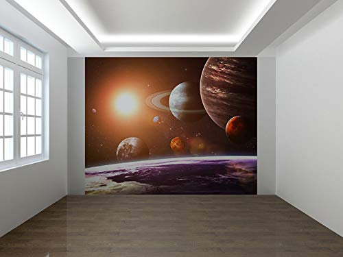 vgoltd Solar System and Space Objects Photo Wallpaper Wall Mural (44449697) Space (220gsm Premium, XXL 300cm Wide x 240cm high)