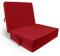 HERLAG P05009-2073 Klappmatratze Junior, Farbe rot, Maße 190 x 60 x 7 cm, Gästebett, Faltmatratze, Bezug waschbar