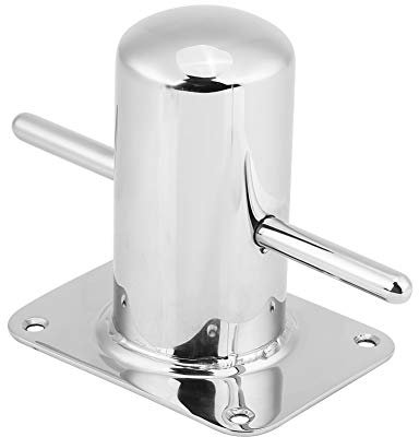 Bootspoller, Poller Edelstahl Poliert Edelstahlboot Samson Post Cross Deck Einzelkreuzpoller Mooring Cleat Bitt für Marine Yacht 120mm * 90mm