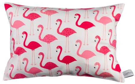 bettina bruder - Kuschelkissen Flamingo Tiere weiß rosa pink - 30 cm x 20 cm