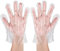 500 PCS Disposable Clear Plastic Gloves,Disposable Polyethylene Work Gloves Industrial Clear for Cooking,Cleaning,Food Handling
