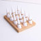 GemeShou Holz Weißer Ringhalter mit 12 Stück Weiß Acryl Ring Kegel Durchsichtiger Ring Finger Display Ständer Einzelhandel Schmuck Organizer Halter zum Verkauf【Weiß-12pcs Konus】