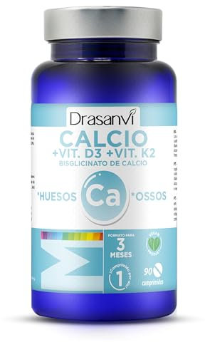 DRASANVI MINERAL CALCIO + VITAMINA D3 + VITAMINA K2 - SIN GLUTEN - 90 comprimidos
