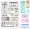 GLOBLELAND Vintage Flugticket Transparente Silikonstempel Reise Klare Stamps Kinoticket Silikonstempel Für Kartengestaltung DIY Prägung Journaling