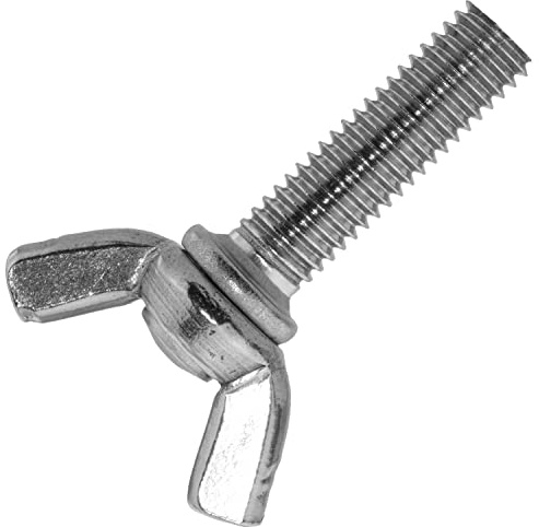 Techtanium Flügelschrauben M4 x 30 mm [amerikanische Form] aus Edelstahl A2 (20 Stück) | Versch. Größen & Verpackungseinheiten verfügbar | Schmetterlingsschrauben | Fluegelschrauben | ähnl. DIN 316
