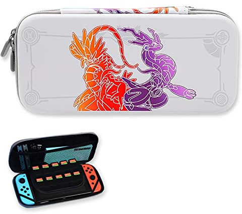 Tasche kompatibel mit Switch and Switch OLED Niedliche Harte Tragetasche Hülle Case Schutzhülle mit Aufbewahrung für 10 Spiele Konsole & Zubehör