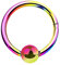 Piercingfaktor Titan Clicker Scharnier Ring mit Kugel Nasen Piercing Septum Tragus Helix Nase Nasenring Nasenpiercing Ohr Knorpel Segment Klicker Rainbow 1,6mm x 12mm x 4mm