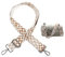 Schultergurt für Taschen Breit 3.8cm, Taschengurt Boho Verstellbar 80-141cm, Tragegurt Schulterriemen mit Karabiner für Schultertaschen Taschen Handtaschen (Weißbraun)