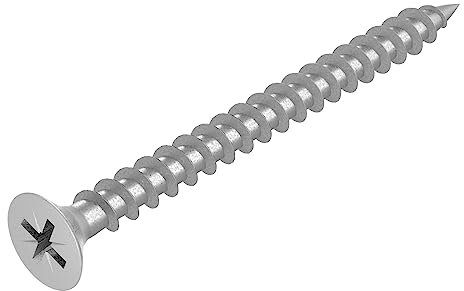 SECCARO Lot de 100 vis à bois pour panneaux d'aggloméré 6 x 70 mm en acier inoxydable V2A VA A2 avec filetage complet, cruciforme/PZ